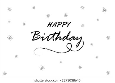 Happy Birthday, Calligraphy, vector, and typography 