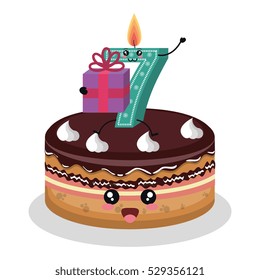 happy birthday candle number character