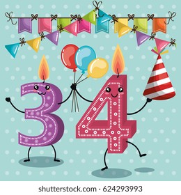 happy birthday candles cute numbers