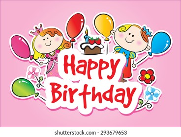 Happy Birthday Card Stock Vector (Royalty Free) 293679653 | Shutterstock