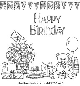 Download Birthday Colouring Images Stock Photos Vectors Shutterstock