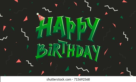Happy Birthday Card With abstract pattern vector illustration, good for congratulation card, banner, flyer, poster