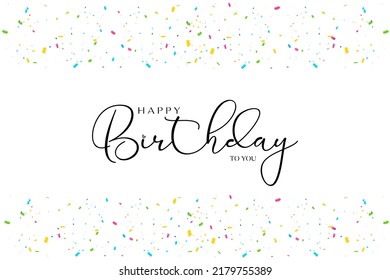 Happy Birthday Card Background Birthday Vector Stock Vector (Royalty ...