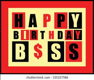 1,223 Boss birthday card Images, Stock Photos & Vectors | Shutterstock