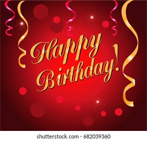 Happy Birthday Card Cartoon Stock Vector (Royalty Free) 682039360 ...