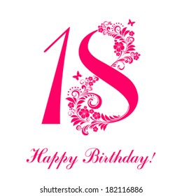 611 18 birthday flower Images, Stock Photos & Vectors | Shutterstock