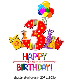 23,511 Happy birthday 3 years Images, Stock Photos & Vectors | Shutterstock