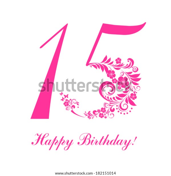 Happy Birthday Card Celebration Background Number Stock Vector (Royalty ...