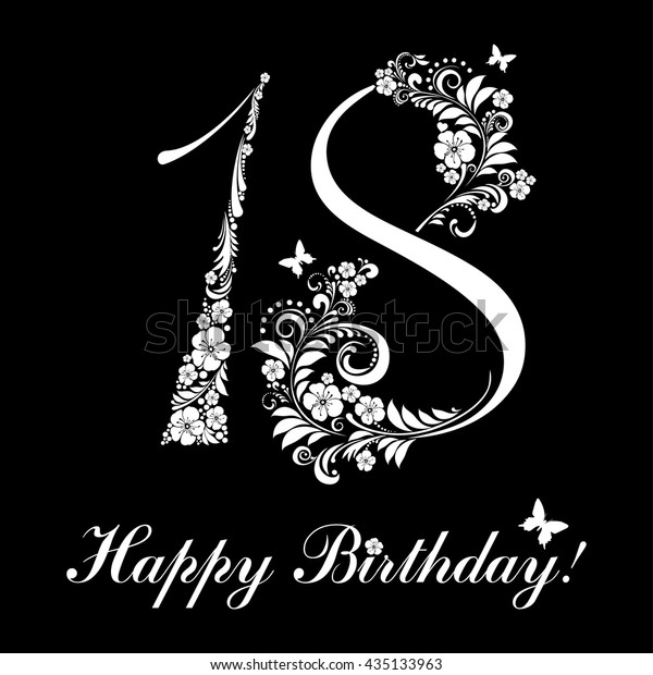 Happy Birthday Card Celebration Black Background Stock Vector (Royalty ...