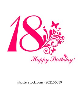 611 18 birthday flower Images, Stock Photos & Vectors | Shutterstock