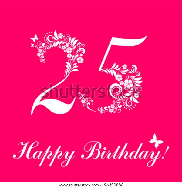 Happy Birthday Card Celebration Pink Background Stock Vector (Royalty ...