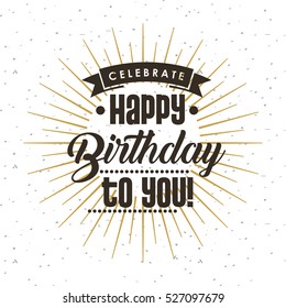 happy birthday card. colorful design. vector illustration