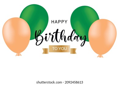 Happy birthday card with congratulation