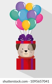happy birthday card with cute dog