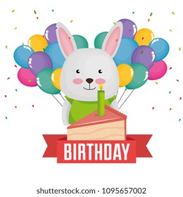 Happy Birthday Character Card Illustration Stock Vector (Royalty Free ...