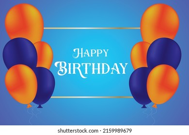 Happy birthday card. Decoration with ballons.