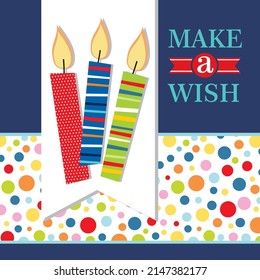 Happy birthday card design with candles