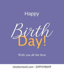 Happy Birthday card design with birthday message