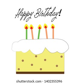 Happy Birthday card design, typography for print or use as poster, flyer or T shirt