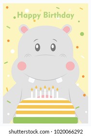 happy birthday card design. vector illustration