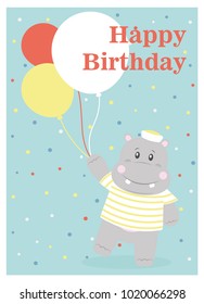 happy birthday card design. vector illustration
