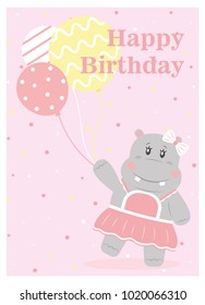 happy birthday card design. vector illustration