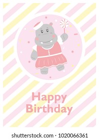 happy birthday card design. vector illustration