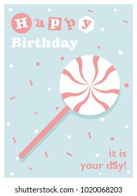 happy birthday card design. vector illustration