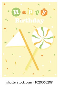 happy birthday card design. vector illustration