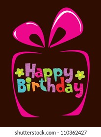 happy birthday card design. vector illustration