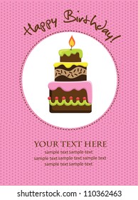 happy birthday card design. vector illustration