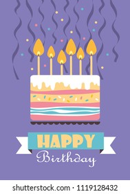 happy birthday card design. vector illustration.
