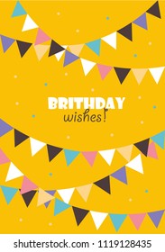 happy birthday card design. vector illustration.
