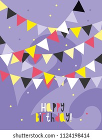 happy birthday card design. vector illustration.
