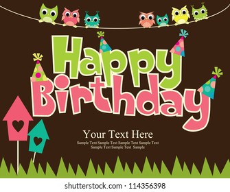 happy birthday card design. vector illustraton