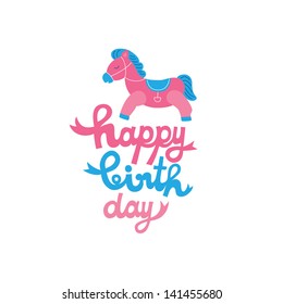 happy birthday card design. vector illustration