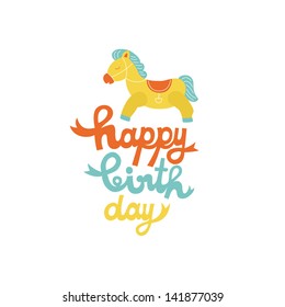 happy birthday card design. vector illustration