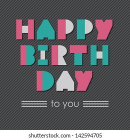 happy birthday card design. vector illustration