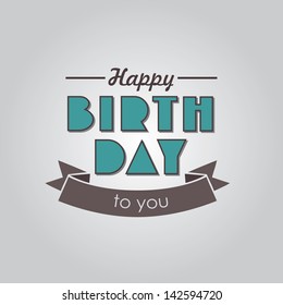 happy birthday card design. vector illustration