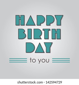 happy birthday card design. vector illustration