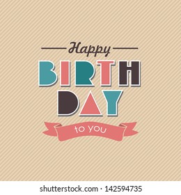 happy birthday card design. vector illustration