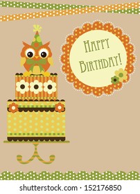 happy birthday card design. vector illustration