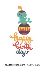 happy birthday card design. vector illustration