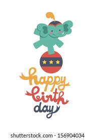 happy birthday card design. vector illustration