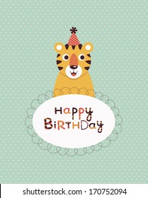 happy birthday card design. vector illustration
