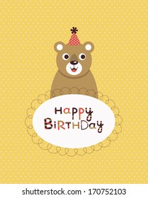 happy birthday card design. vector illustration