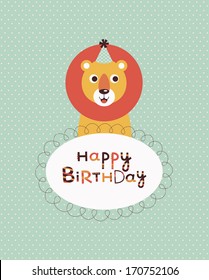 happy birthday card design. vector illustration