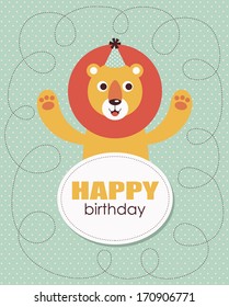 happy birthday card design. vector illustration