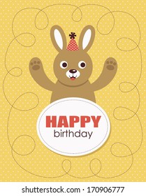 happy birthday card design. vector illustration