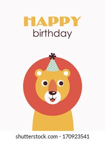 happy birthday card design. vector illustration